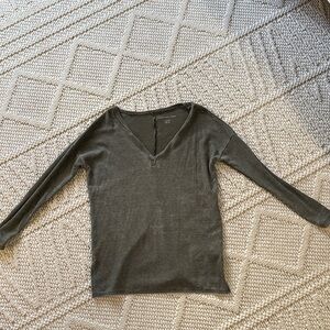 American Eagle Outfitters Dark Gray Long Sleeve Tee